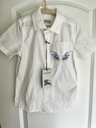 Burberry white button owen - button, up