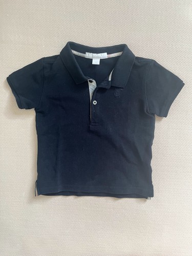 Polo nera burberry bambino - nera,